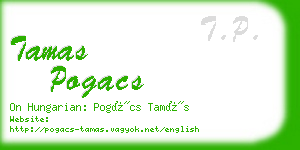 tamas pogacs business card